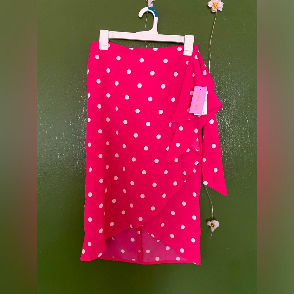 Riley and Rae bright spirit pink midi skirt size 2